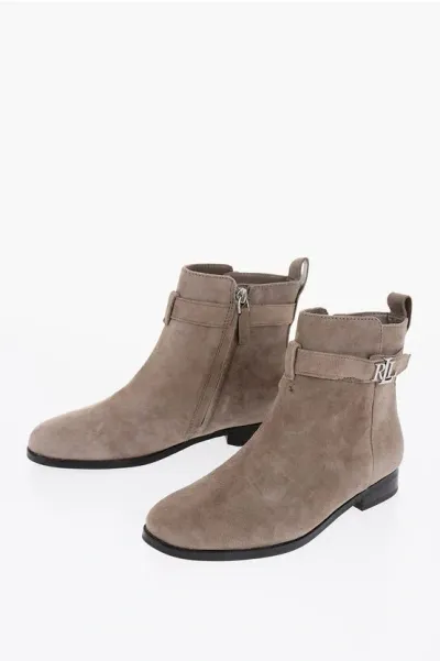 Polo Ralph Lauren Lauren Suede Briele Boots With Straps