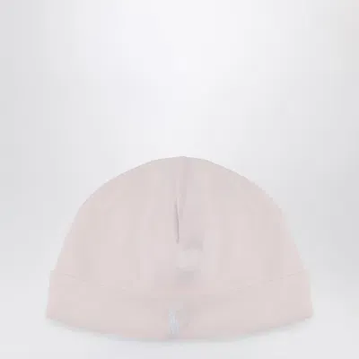 Polo Ralph Lauren Light Pink Cotton Bonnet With Logo