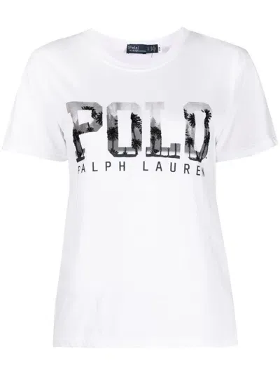 Polo Ralph Lauren Logo-print Cotton T-shirt In White