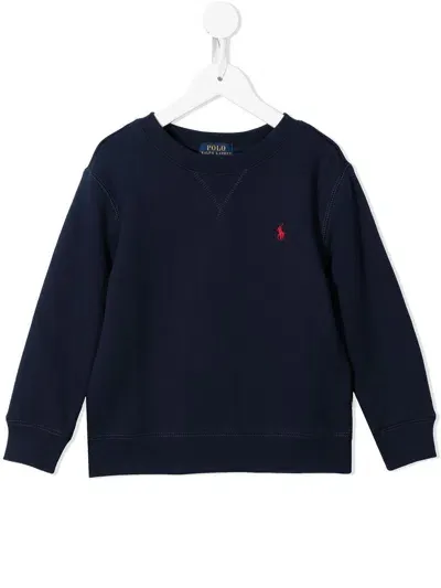 Polo Ralph Lauren Ls Cn Tops Knit In Blue