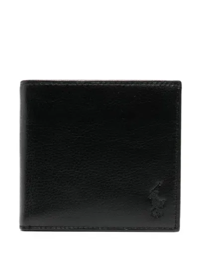 Polo Ralph Lauren Medium Bill Coin Wallet In Black