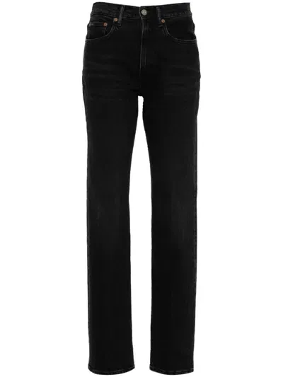 Polo Ralph Lauren Mid-rise Straight-leg Jeans In Black