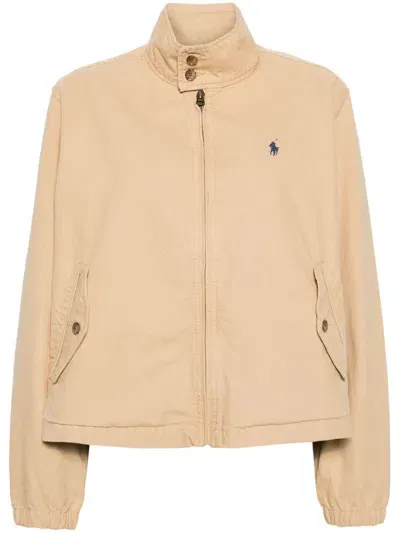 Polo Ralph Lauren Polo Pony Cotton Jacket In Neutrals