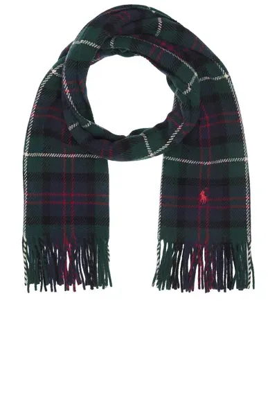 Polo Ralph Lauren Plaid Twill Scarf In Navy Plaid