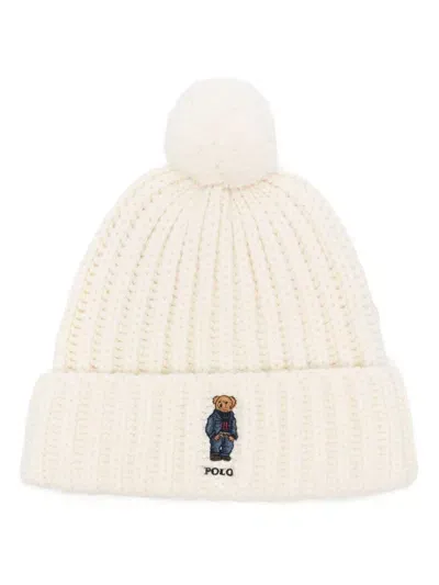 Polo Ralph Lauren Polo Bear-embroidered Beanie In White