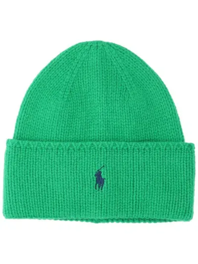 Polo Ralph Lauren Polo Pony-embroidered Beanie In Green