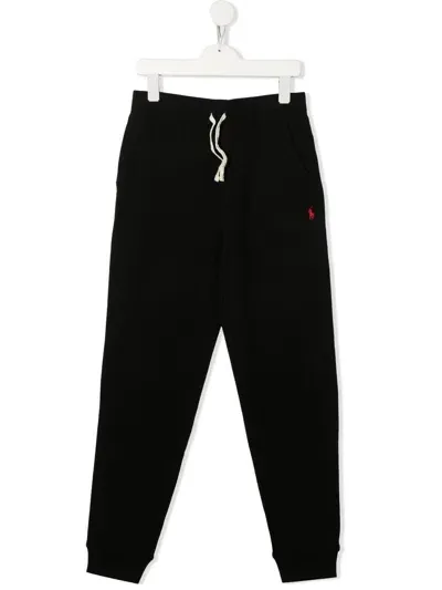 Polo Ralph Lauren Ralph Lauren Kids Pantaloni Sportivi Con Ricamo In Black