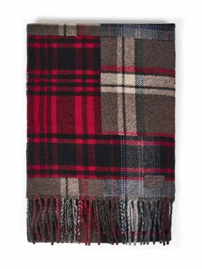 Polo Ralph Lauren Plaid Fringed Edge Scarf In Multi