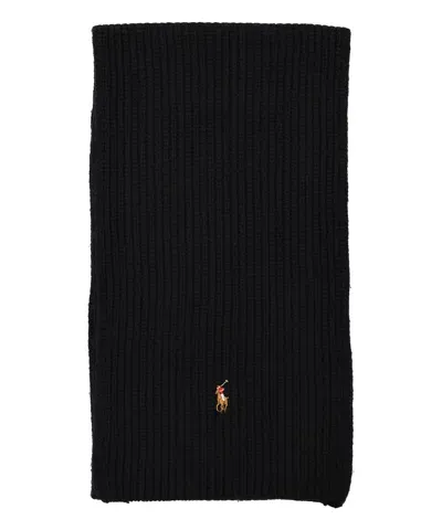 Polo Ralph Lauren Wool Scarf In Black