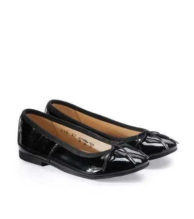 Pom D'api Kids' Dory Patent Leather Ballet Flats In Black