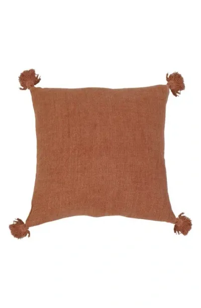 Pom Pom At Home Montauk Tassel Accent Pillow In Terra Cotta