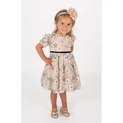 Popatu Babies'  Lace Overlay Dress In Ivory