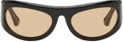 Port Tanger Black Safaa Sunglasses In Black/amber