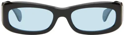 Port Tanger Black Saudade Sunglasses In Black/blue