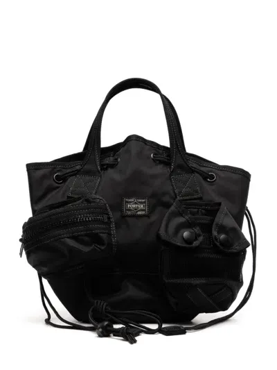 Porter-yoshida & Co Logo-patch Tote Bag In Black