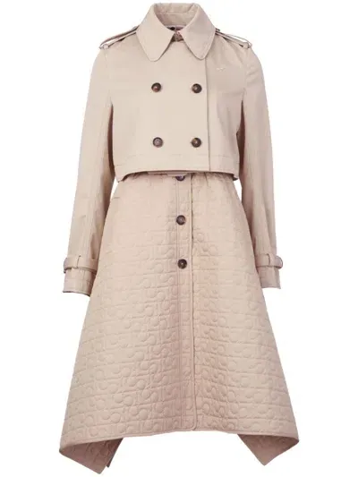 Ports 1961 Cropped Trench Coat In Neutrals