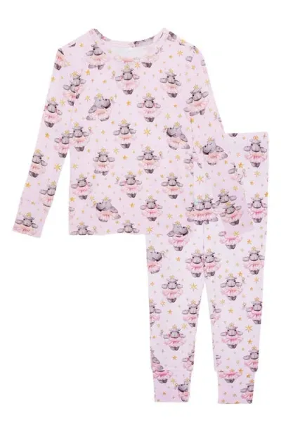 Posh Peanut Kids' Philomena Fitted Two-piece Pajamas In Purple