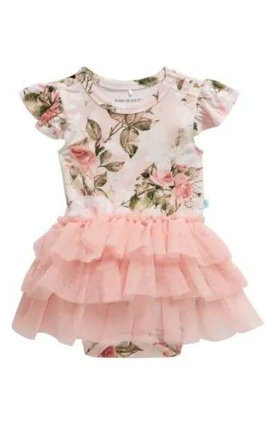 Posh Peanut Babies'  Ruffle Bodysuit In Light/pastel Pink