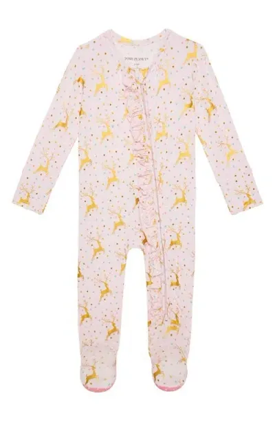 Posh Peanut Babies'  Ryleigh Ruffle Footie In Pink