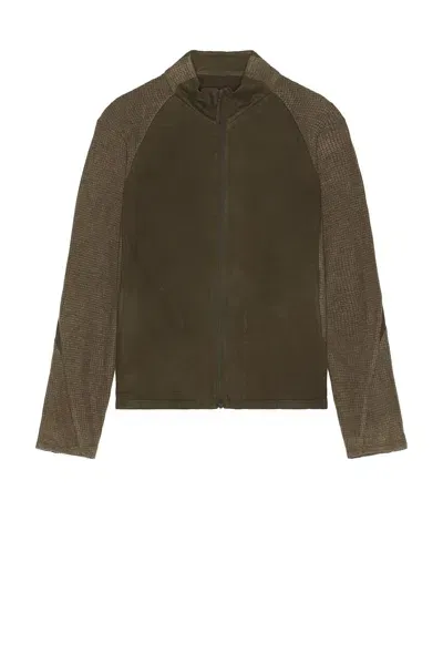 Post Archive Faction (paf) 7.0 Fleece Right Jacket In Olive Green