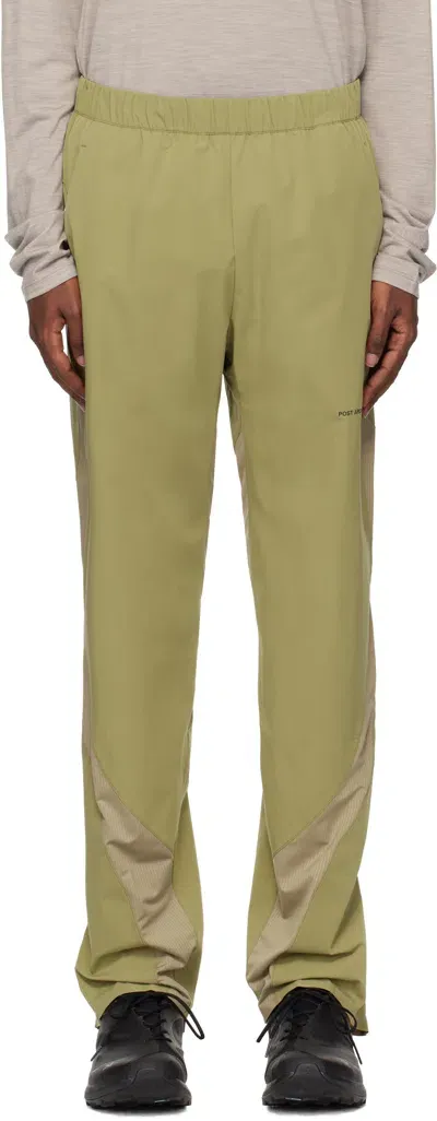 Post Archive Faction (paf) Khaki On Edition Running Track Pants In Aloe