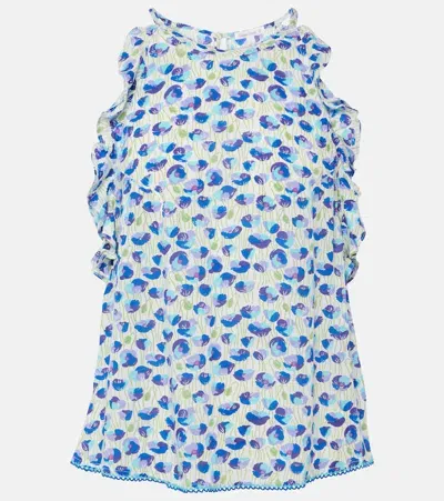 Poupette St Barth Top Alida In White Blue Alamy