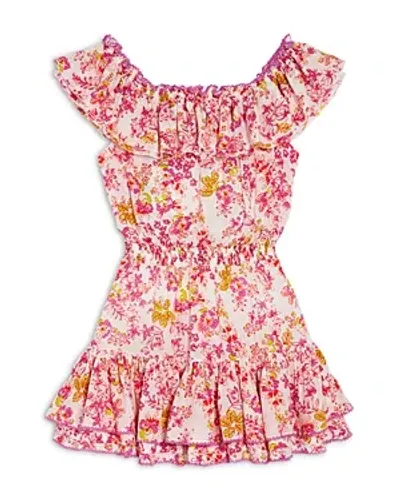 Poupette St Barth Girls' Bella Mini Dress - Little Kid, Big Kid In Pink Sweet