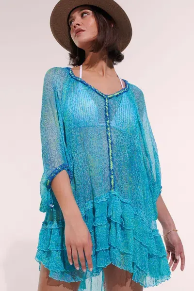 Poupette St Barth Poncho Nava In Aqua Sea Water