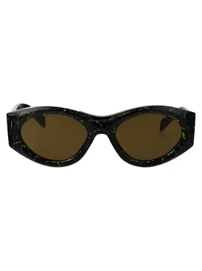 Prada 0pr 20zs Sunglasses In 19d01t Black Yellow Marble