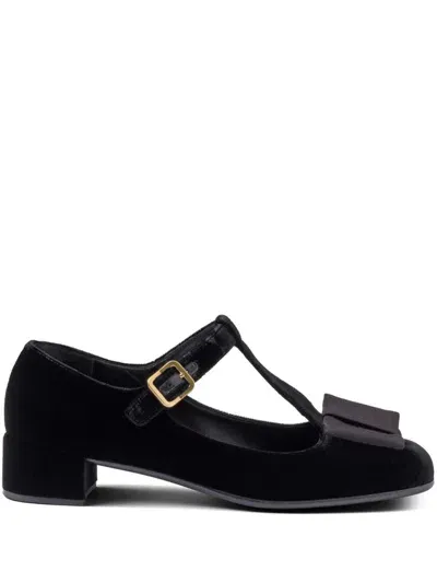 Prada 35mm Velvet Pumps In Black