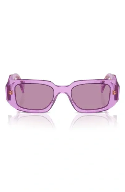 Prada 49mm Small Rectangular Sunglasses In Purple