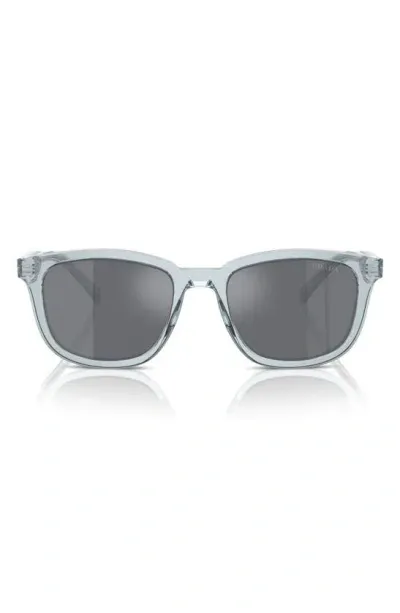 Prada 53mm Pillow Sunglasses In Transparent Azure