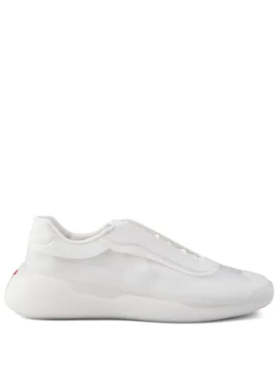 Prada America's Cup Sneakers In Weiss