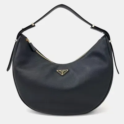 Pre-owned Prada Arche Large Shoulder Bag In Black