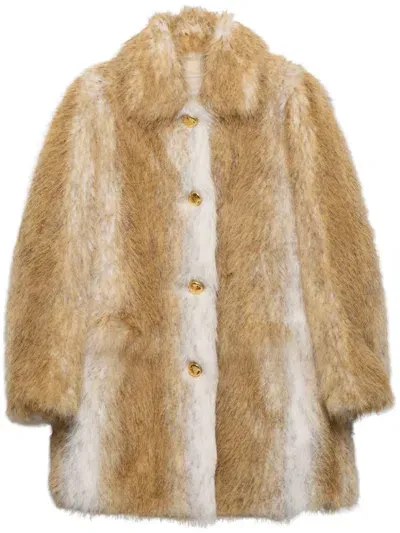 Prada Aspen Coat In Neutrals