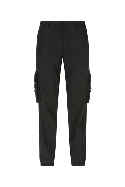 Prada Black Re-nylon Cargo Pant In F Nero