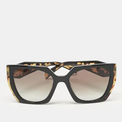 Pre-owned Prada Brown Tortoise Gradient Spr15w Cat Eye Sunglasses