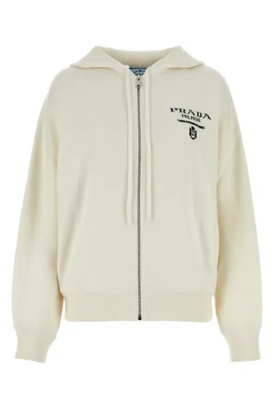 Prada Cardigan Zip-42 Nd  Female In Multi