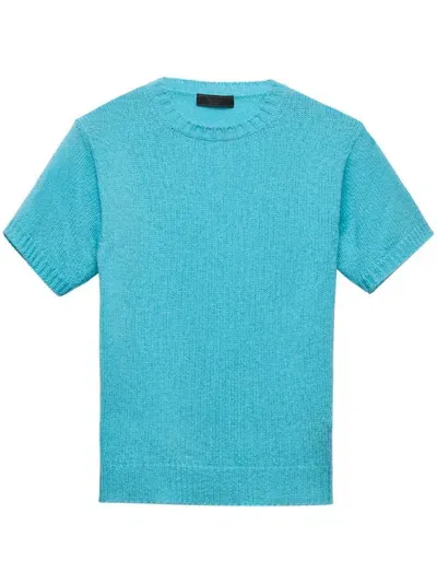 Prada Cashmere Sweater In Blue