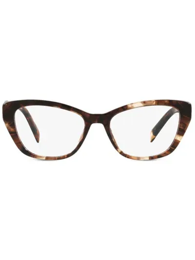 Prada Cat-eye Glasses In Brown