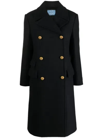 Prada Coat Clothing In Blue