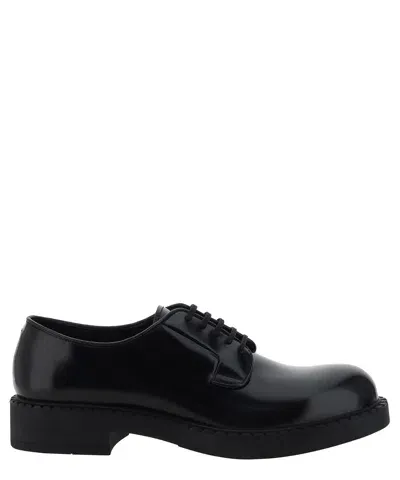 Prada Derby Shoes In Black