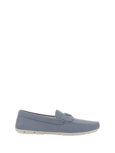 Prada Drive Loafers In Astrale