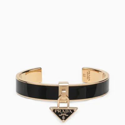 Prada Logo Bracelet In Black