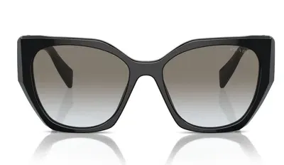 Prada Eyewear Butterfly Frame Sunglasses In Black