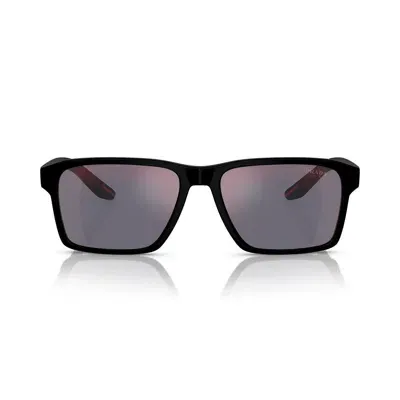 Prada Eyewear Rectangular Frame Sunglasses In Black