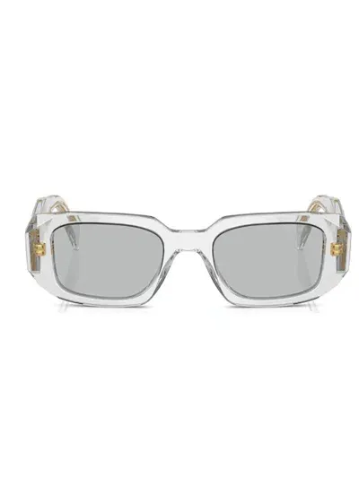 Prada Eyewear Rectangular Frame Sunglasses In Grey