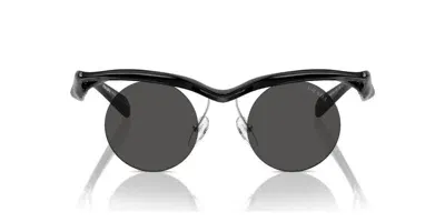 Prada Eyewear Round Frame Sunglasses In Black