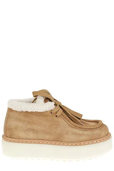 Prada Laced Fluffy Low In Brown