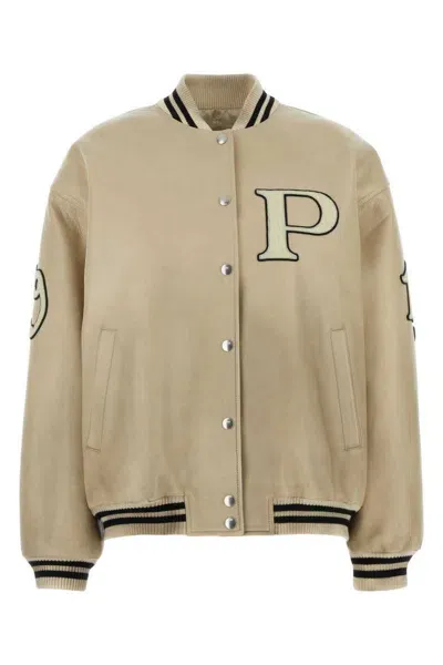 Prada Leather Jackets In White